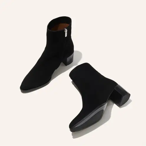 Margaux The Downtown Boot, Black Suede Ankle Booties, Size 8