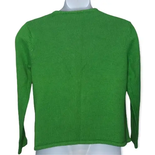 Classic Elements Vintage Christmas Cardigan M | Ugly Holiday Sweater Embellished