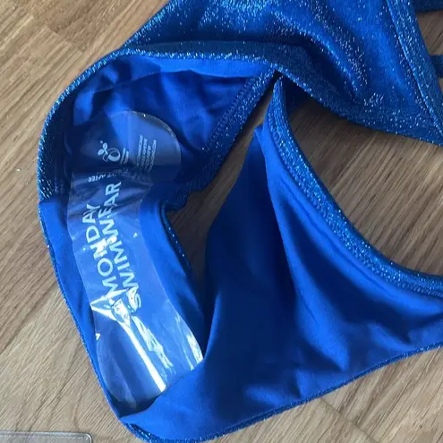 NWT Monday swim Portofino Top and Kauai Bottom in Navy Shimmer Size XS
