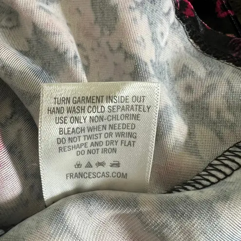 FRANCESCA'S MI AMI Velvet Flare Mini Skirt Red Black Sz S Whimsy Goth Retro