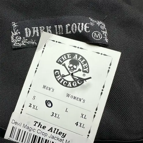 NWT Dark in Love Women's Black Devil Magic Sexy Crop Jacket Punk Biker Gothic M Size M