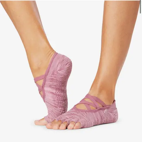ToeSox Elle Tec Half Toe Grip Socks in power Pink