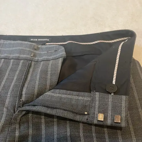 Club Monaco - Wool Blend Flare Grey Stripe Pattern Dress Pants Slacks- Size 6