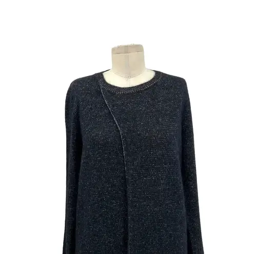 Maison Martin Margiela Charcoal Gray Drape Front Wool Sweater Dress Size‎ Medium