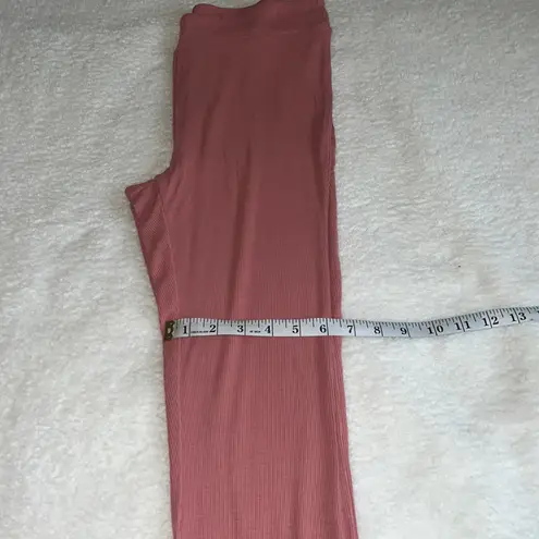 Madewell  Ribbed Pajama Leggings Rose Pink Size‎ L NWT