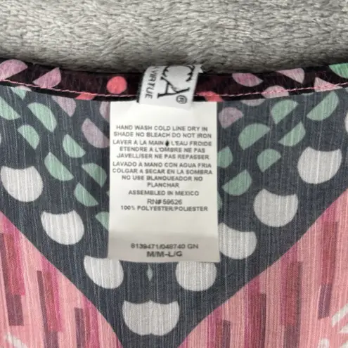 Becca Swim Cover Up Women Medium Large Multicolored Geometric Caravan Tunic