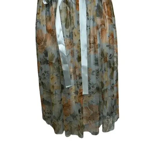 Candalite Gorgeous Light Sky Blue Mesh Floral Lined Dress NWT Size Small