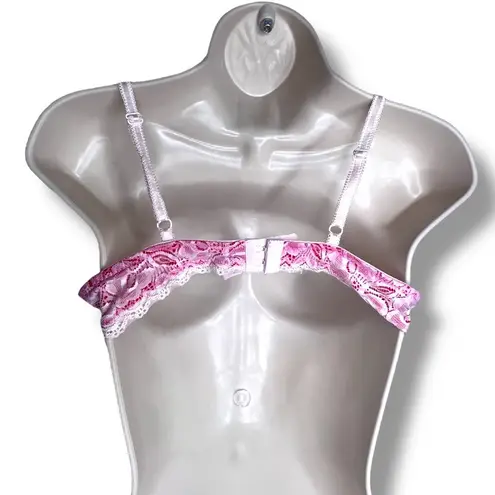 Sophie B Pin Up White Lace Red Bra 38 B Size undefined