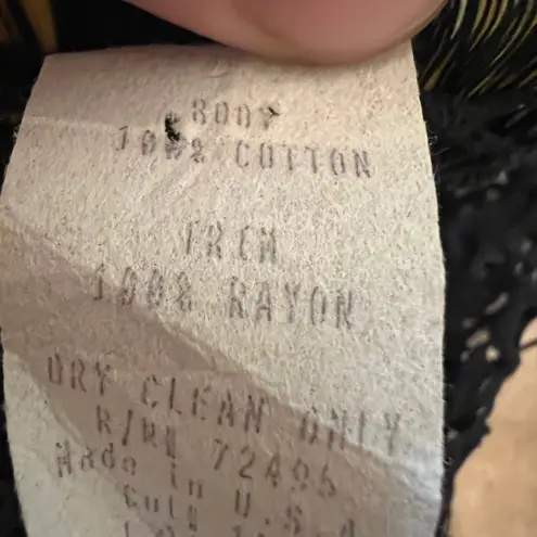 Vintage And How Paris NY Black Crochet Fringe Vest Boho 70s Western Sz M Size M