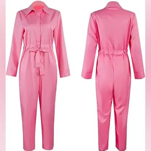 Pink Long Sleeve Jumpsuit Size M