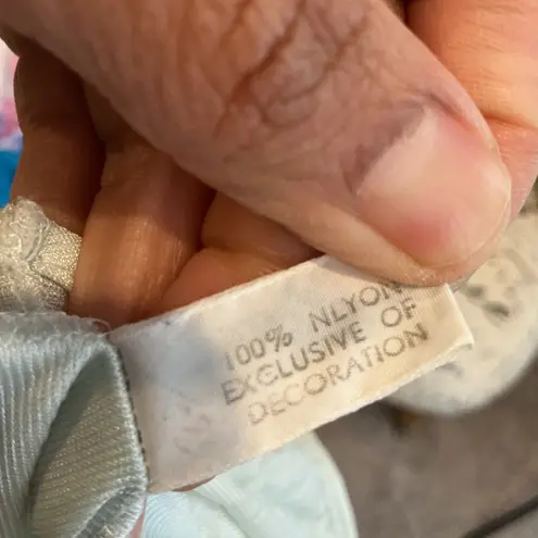 Vintage Komar Mint Green Nylon Long Nightgown Sleep Dress Small Retro Lingerie