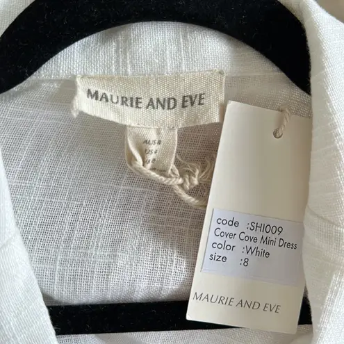 The Cove NWT Maurie + Eve Linen Cover Mini Dress White Size AUS 8 -New