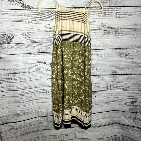 prAna Parisol Midi Cardo Canopy Dress Green Halter Boho Med