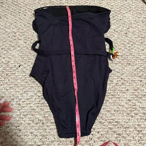 Shoshanna NWT Jet Belted Classed One Piece Swimsuit Black- Size 12