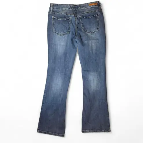 Dollhouse Juniors's Sasha mid rise Blue Bootcut Jeans