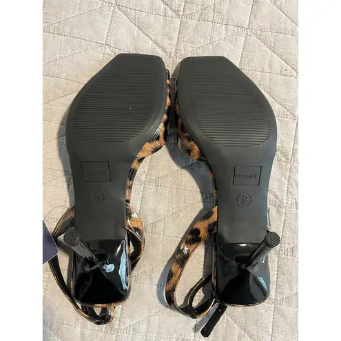 Scoop Stilettos Women's Size 9 Cheetah Print Strappy Adjustable Ankle Strap NEW Black - Image 10