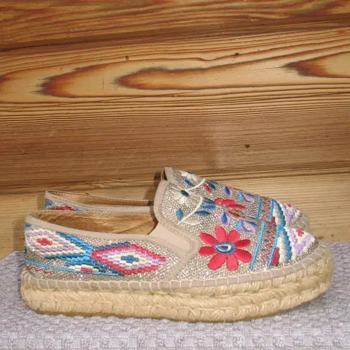 Johnny Was Nepentha Embroidered Espadrilles Shoes