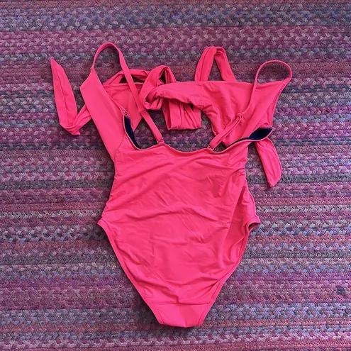 NWOT KNIX SUNSET PERIOD LEAKPROOF RED WRAP FRONT ONE PIECE BIKINI Size L