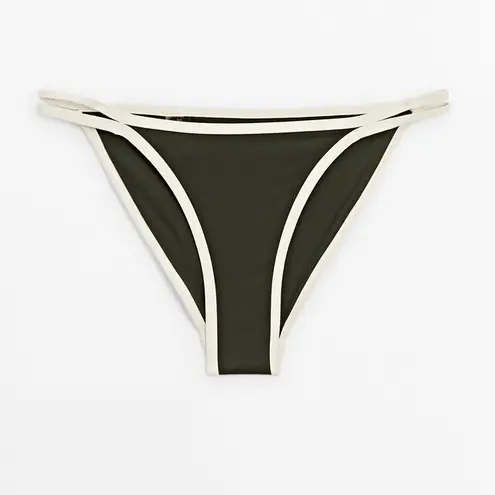 Massimo Dutti NWT Massimo Dutti Contrast Bikini Bottom In Moss Size Medium