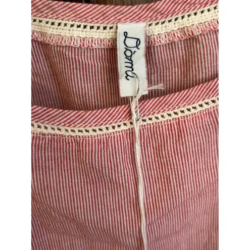 Domi Red Gingham Organic Cotton Nightgown Spaghetti Strap Size Large