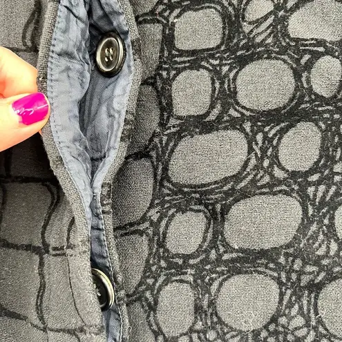 Missoni black contrast pattern cropped jacket circles squares 97% wool 42/ US 6