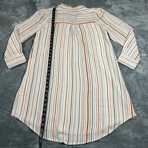 Sweet Wanderer V-Neck Stripe Shirt Dress Size Medium NEW Boho Cottagecore