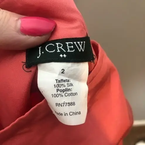 J. Crew factory taffeta rugby skirt striped silk Size 2