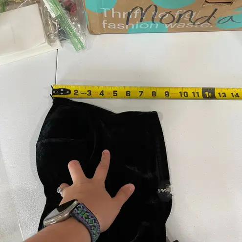 Parisian New Tall Black Velour Velvet Bustier Crop Top Sexy Night Out 8 Tall