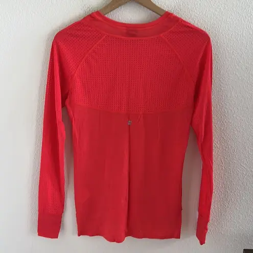 Sweaty Betty  Wool Blend Orange Long Sleeve Top Shirt Active Athleisure XS