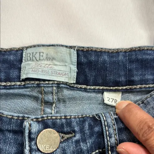 BKE  Women's Boot Cut Jeans - Dark Blue