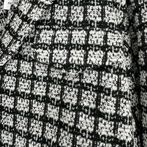 New York & Co Black White Tweed Crop Jacket size XXL Long Sleeve NWT Blazer