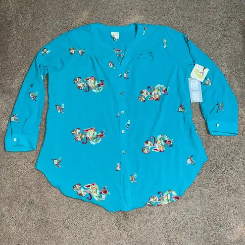 Fig & Flower Embroidered Floral Paisley Roll