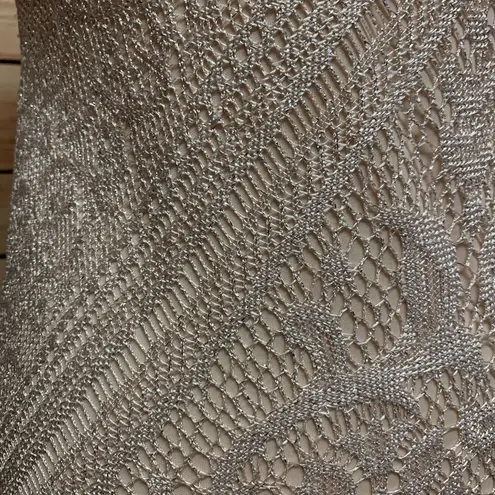 Necessary Objects Vintage Spaghetti Strap Fringe Midi Dress, Size Small