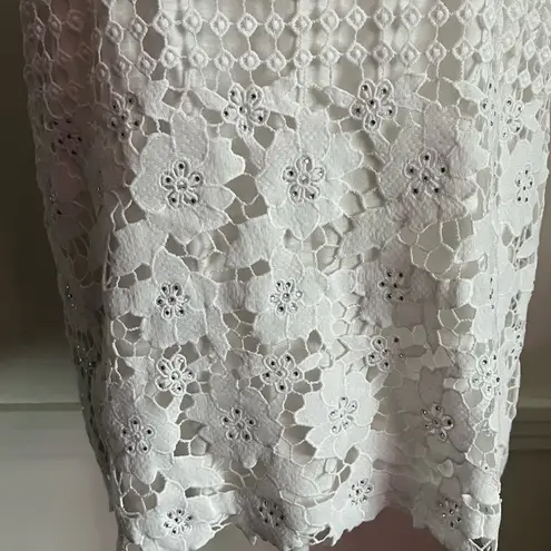 INC International Concepts • NWT White Floral Lace Tank Top Size L