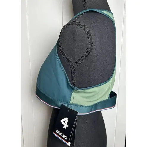 FourLaps Women’s Circuit sports bra Deep Teal/ Dark Ivy XL Green