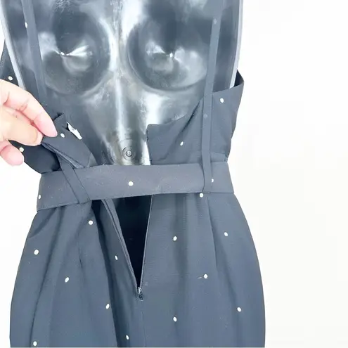 Giorgio Armani Vintage 90's Le Collezioni Dress Womens 6 Black Belted Polka Dots