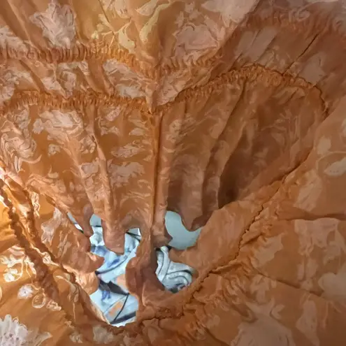 Bebop  Orange Floral Romper, Size Medium - Image 3