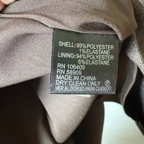 Heron Preston Preston And York Dress Womens Size 8 Gray Sheath 34 Sleeve VNeck career Office