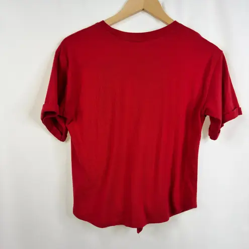 Selena Gomez Selena Quintanilla Graphic Crop Top Red Tie Front T Shirt Women's Medium
