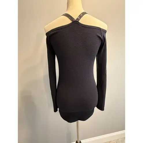 Diva Soul women's small black sequin heart halter top