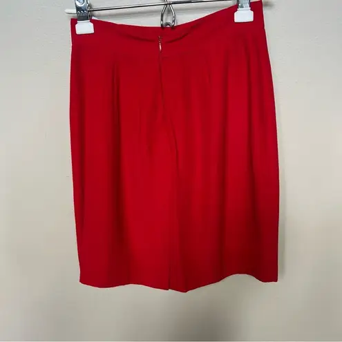Vintage Gantos Red Women's Pencil Skirt with Button Accents Size 8