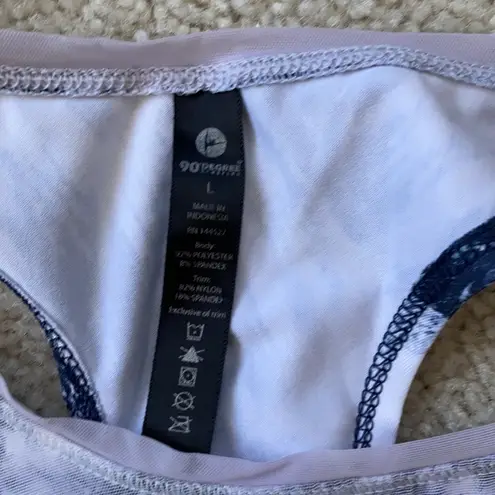 Women’s large Tank top with sheer lilac over layer work out athleisure gym