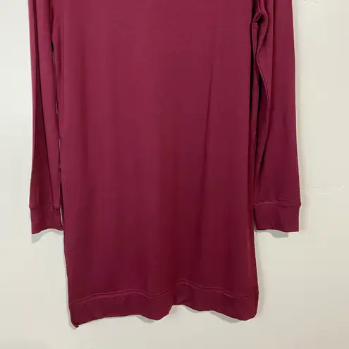 Another love Women’s Knit Tunic Turtleneck Long Sleeve Dress Maroon Sz Small NWT