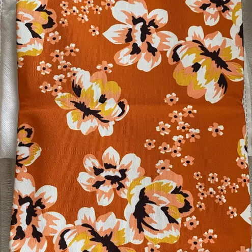 Rachel Pally  Reversible Orange & Yellow Floral Clutch Handbag Foldover Purse