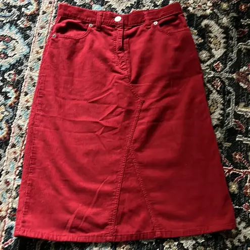 United Colors Of Benetton  corduroy rust a line skirt size 40