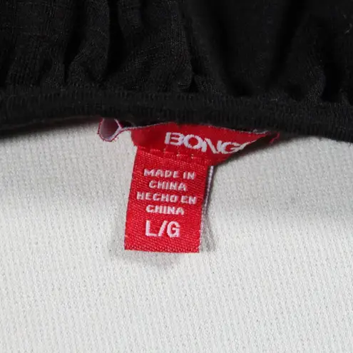 Bongo Vintage Y2K 2010s Black Cold Shoulder Flowy Blouse Size Large Boho Gothic