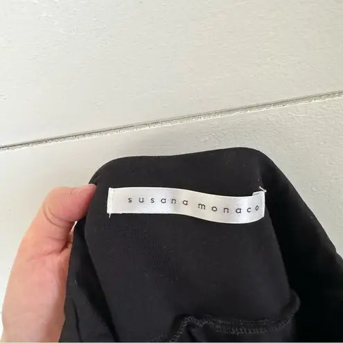 Susana Monaco Women’s Black Extra Small Lace Up/Side Tie Leggings Pants Stretchy