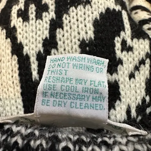 Jamie Scott Vintage 1990s Y2K Black White William Morris Pattern Cardigan Small