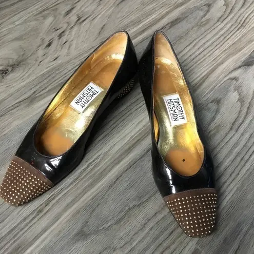 Timothy hitsman chucky heels pumps studded Gold Size 7.5