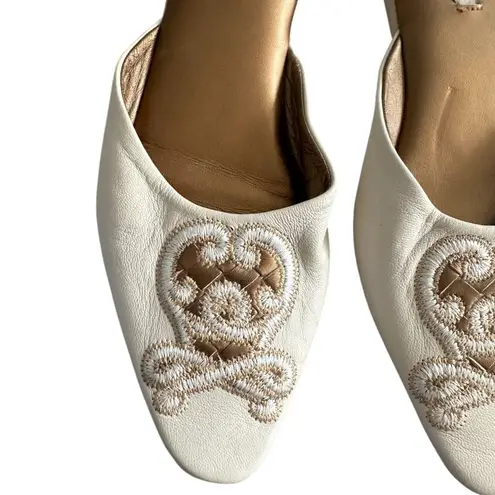 Bottega Veneta Leather Embroidered Emblem House Slippers Size US 6